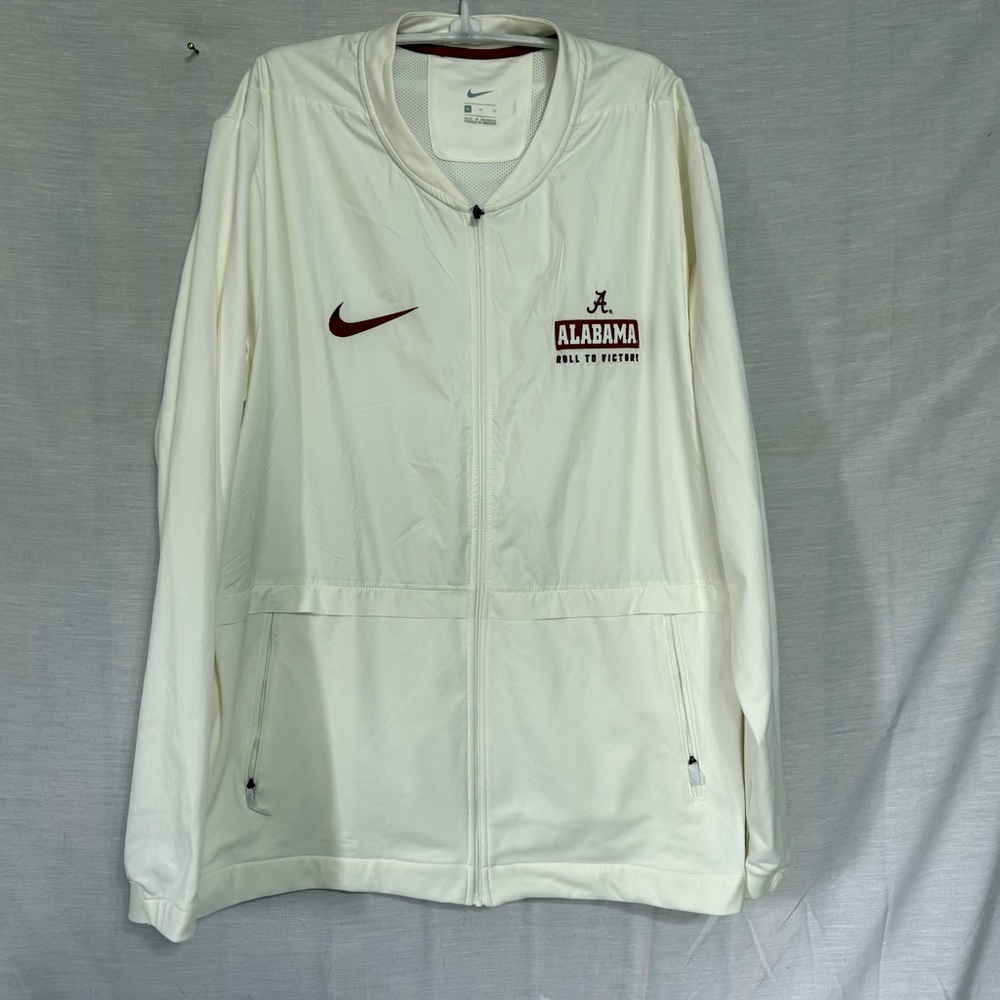 Nike Alabama Crimson Tide Jacket White Full Zip XL Roll Tide